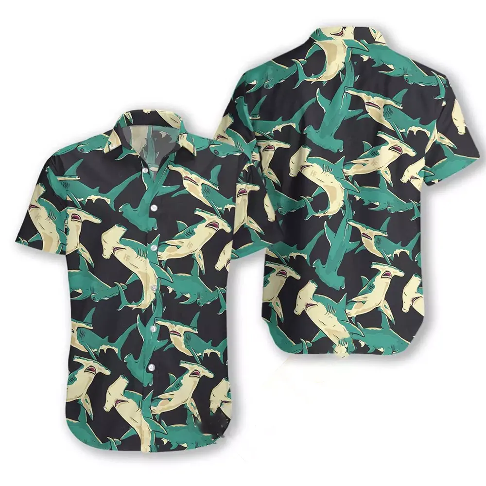 Hammerhead Shark Pattern Hawaiian shirts