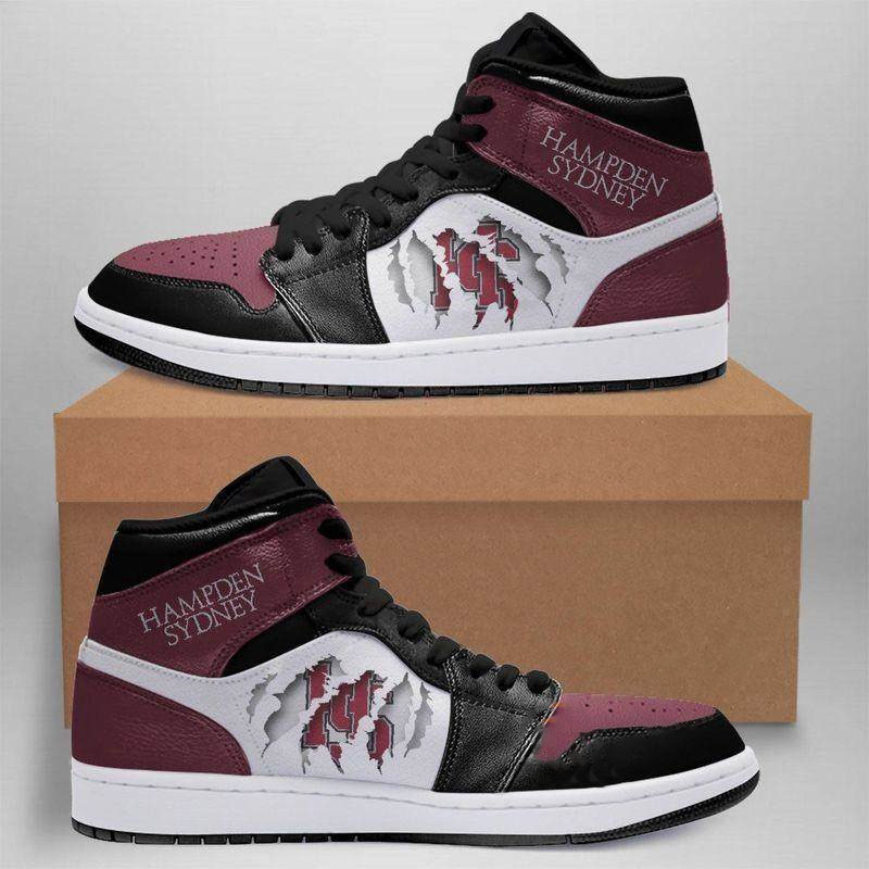 Hampden Sydney College Tigers Custom Air Jordan Shoes