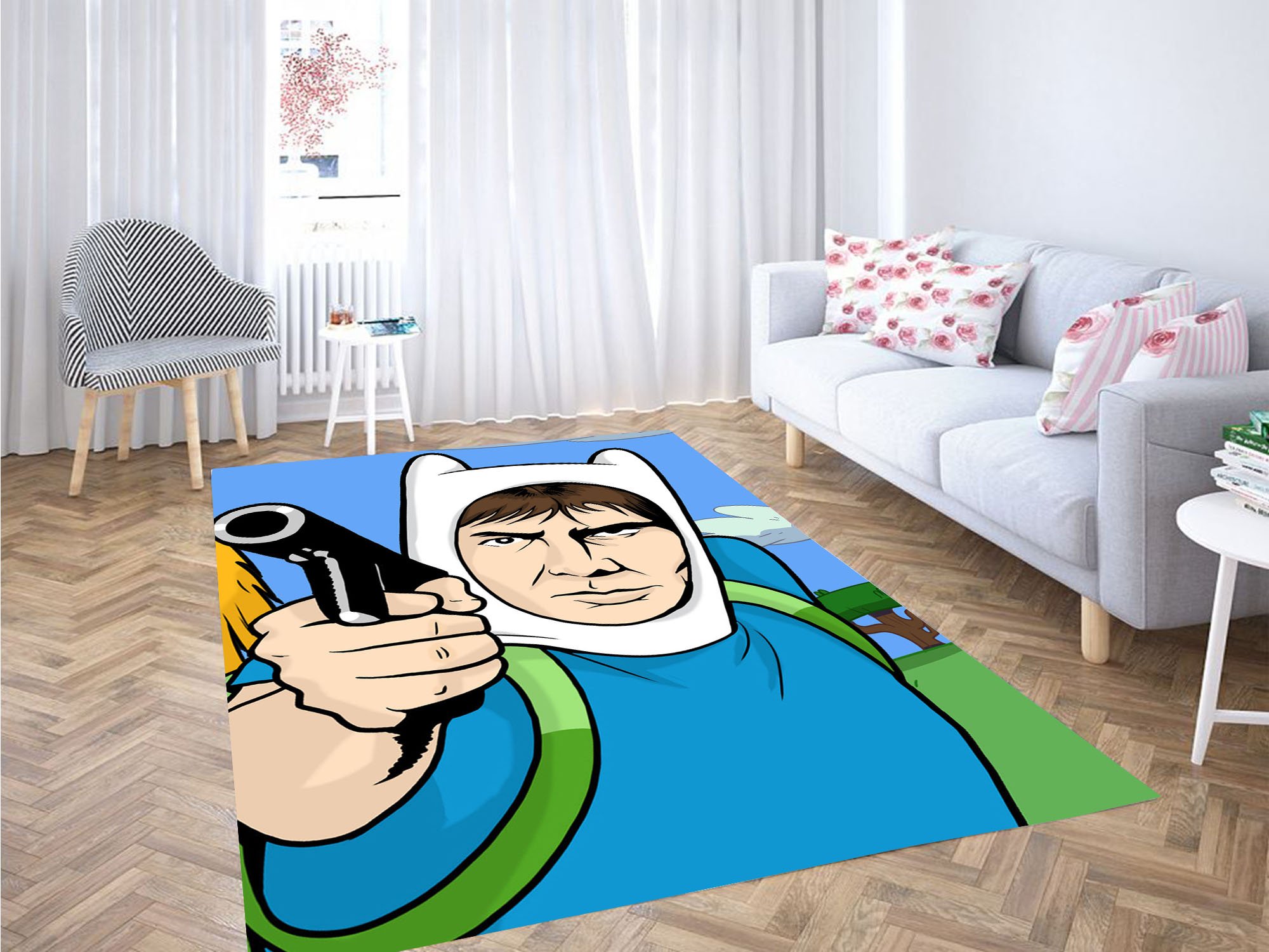 Han Solo Star Wars Adventure Time Finn Carpet Rug