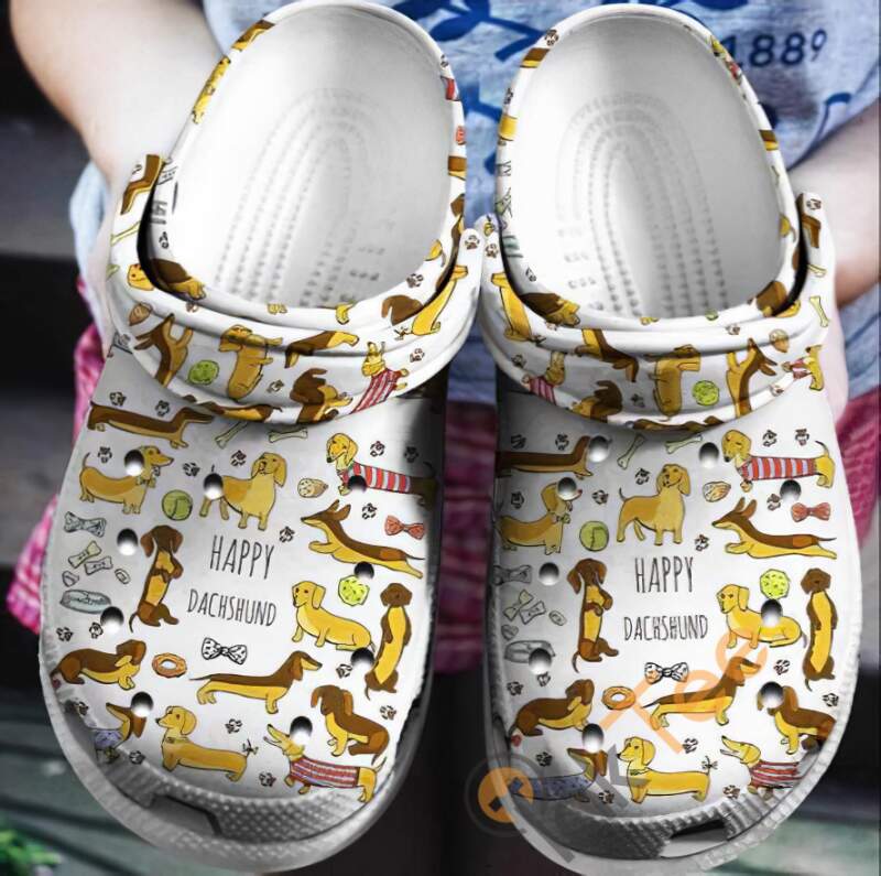 Happy Dachshund Crocs Clog Shoes