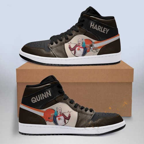 Harley Quinn Cleveland Browns Jordan Custom Air Jordan Shoes