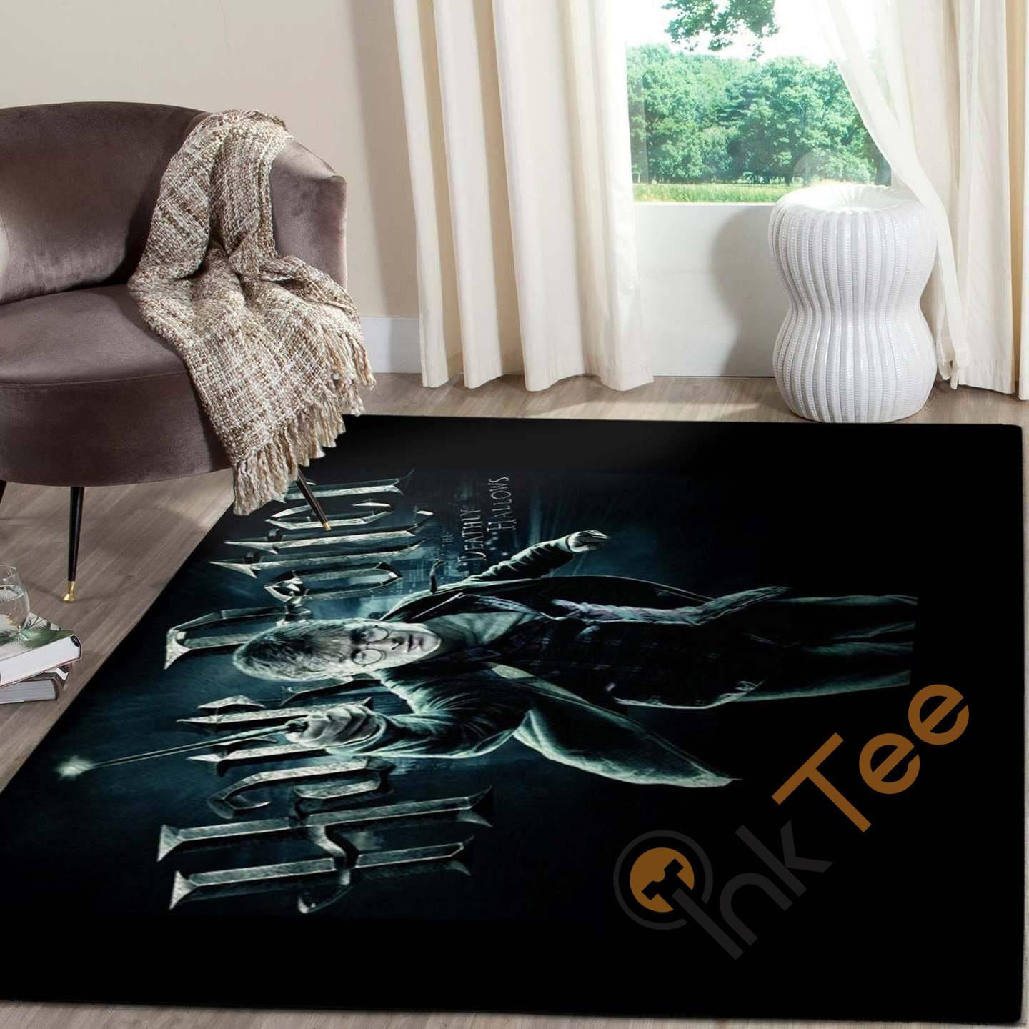 Harry Potter And Deathly Hallows Carpet Living Room Floor Decor Gift For Potter’s Fan Rug