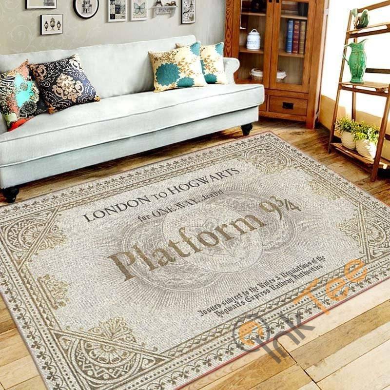 Harry Potter Plat Form 3/4 Carpet Train Tickets Living Room Floor Decor Gift For Potter’s Fan Rug