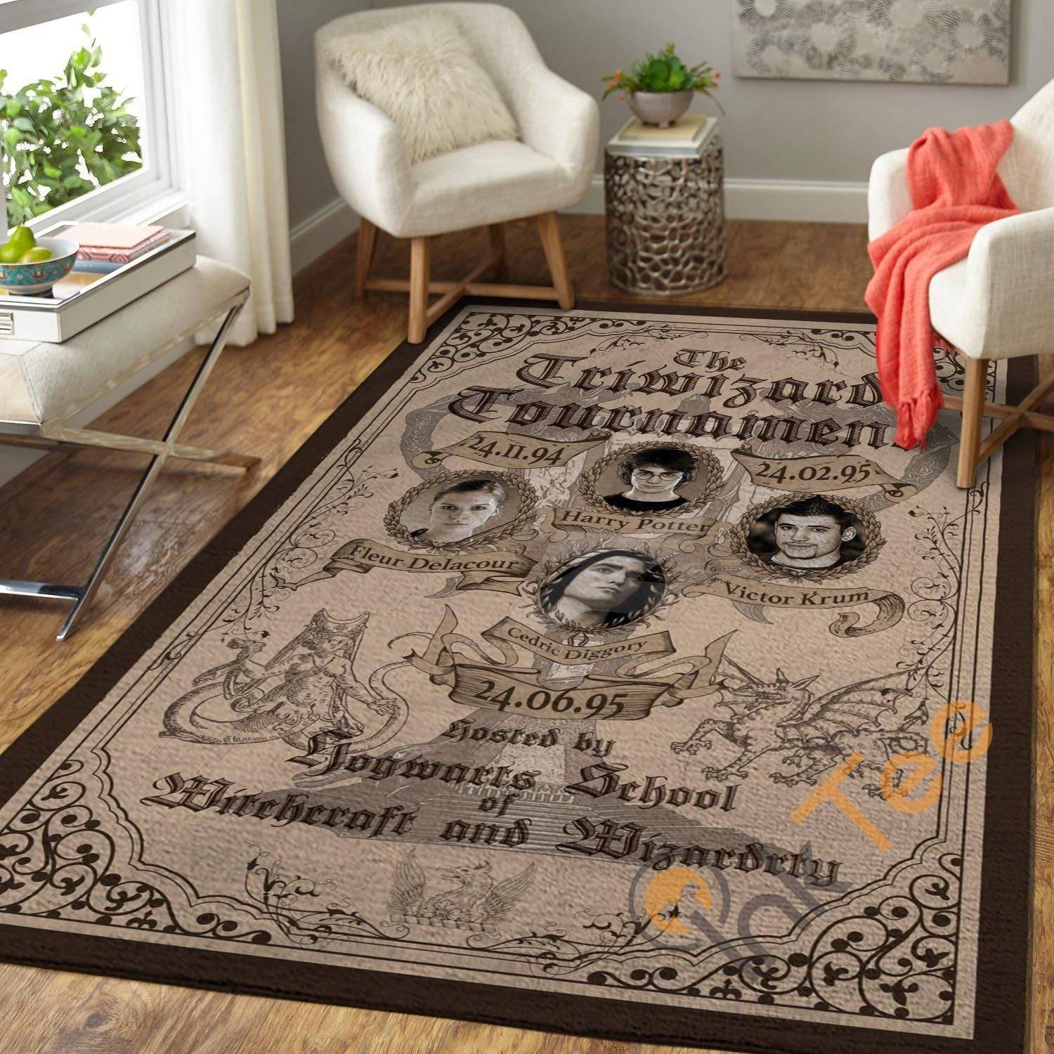 Harry Potter The Triwizard Tournament Carpet Living Room Floor Decor Gift For Potter’s Fan Rug