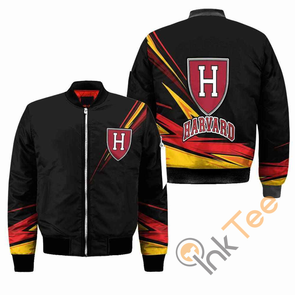 Harvard Crimson NCAA Black Apparel Best Christmas Gift For Fans Bomber Jacket
