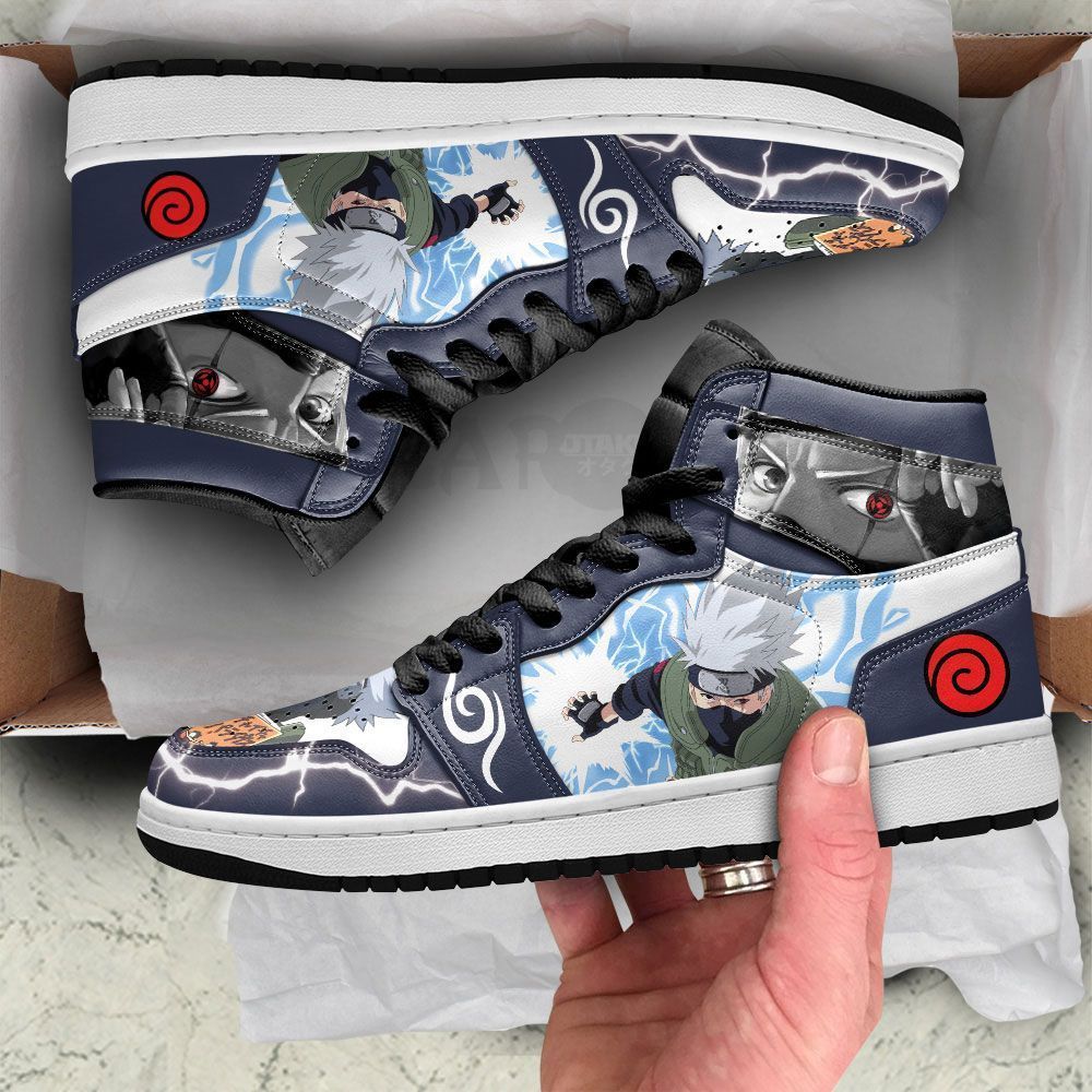 Hatake Kakashi Jd Lightning Sneakers Naruto Anime Air Jordan Shoes