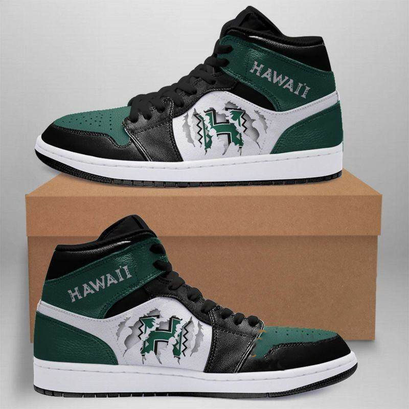 Hawaii Warriors Custom Air Jordan Shoes