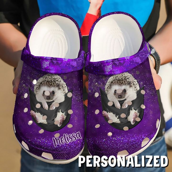 Hedgehog Personalized Baby In Pocket Crocs Clog Shoes