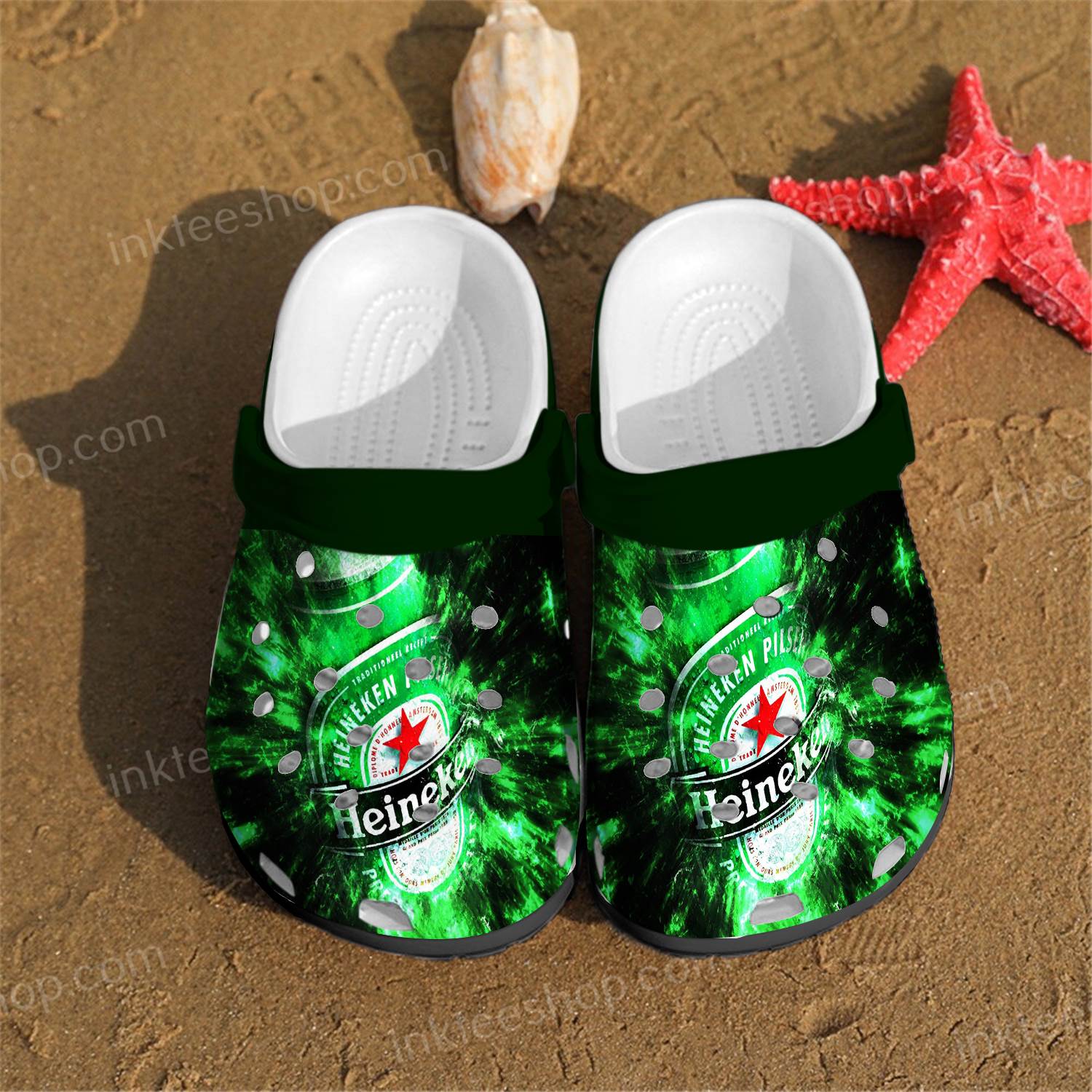 Unique Heineken Crocs Clog Shoes