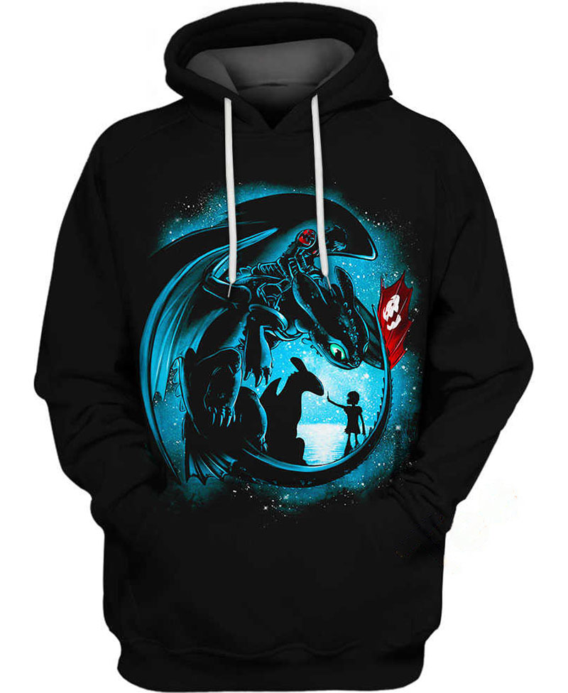 Hiccup And Toothless Hoodie 3D