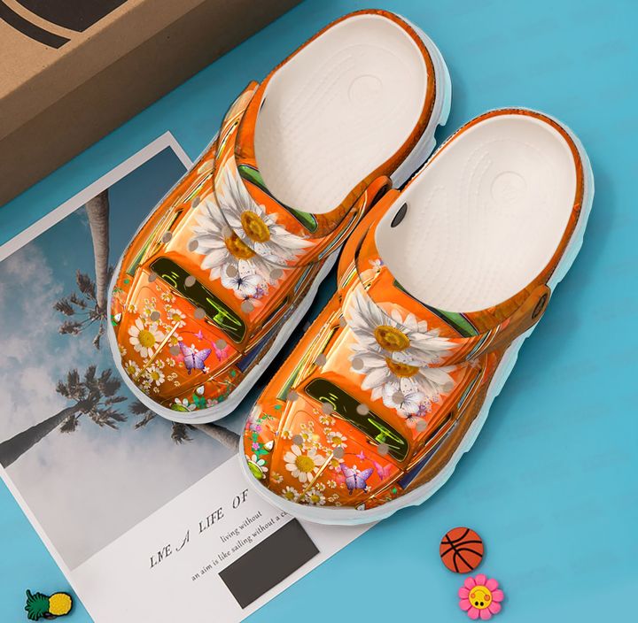 Hippie A Peace Car Crocs Clog Shoes