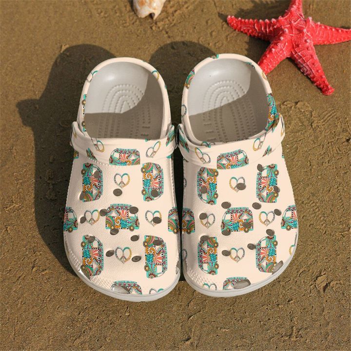 Hippie Car Crocs Clog Shoes