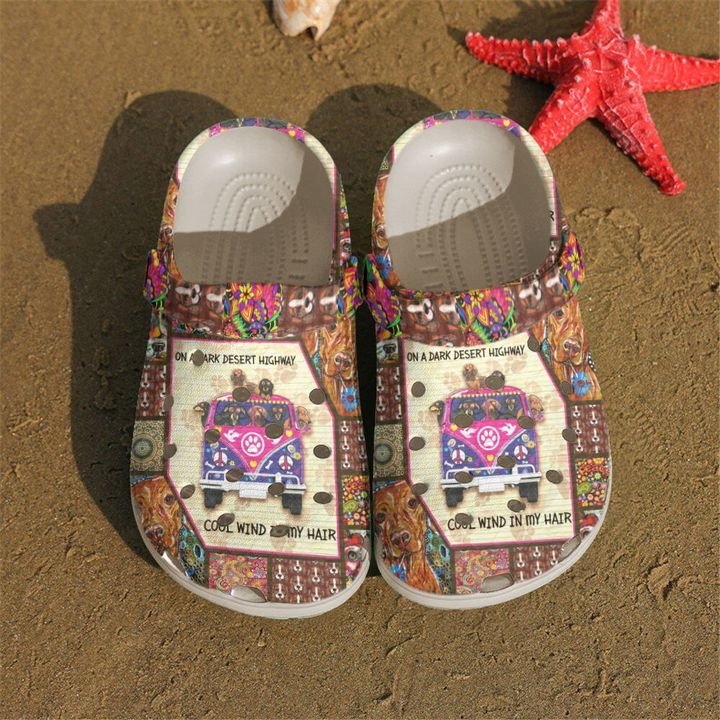 Hippie Dachshund Crocs Clog Shoes