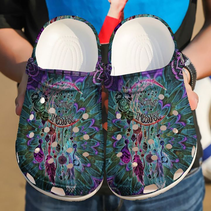 Hippie Nothing Is Impossible Crocs Clog Shoes