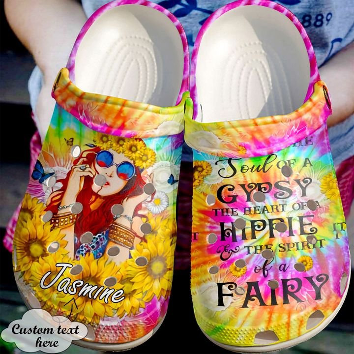 Hippie Personalized Soul Of A Gypsy Crocs Clog Shoes