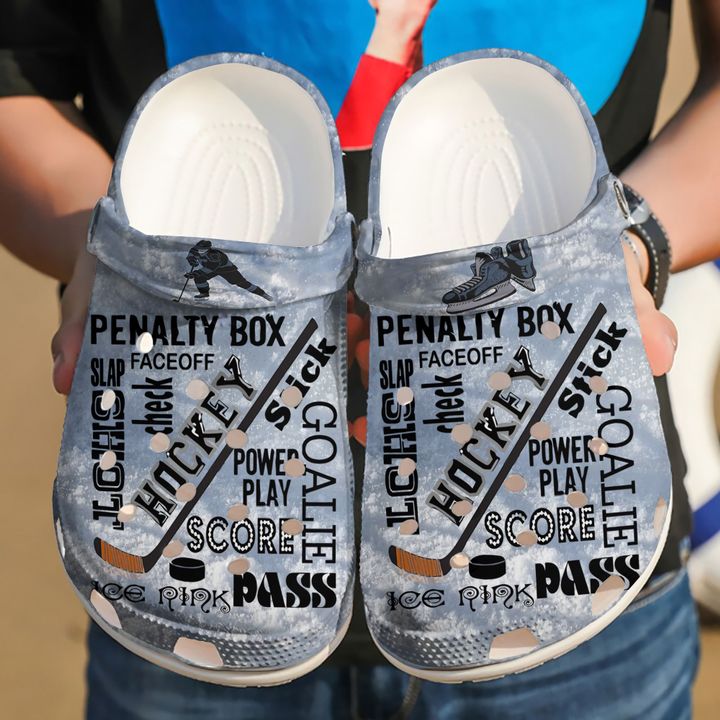 Hockey Words Crocs Clog Shoes