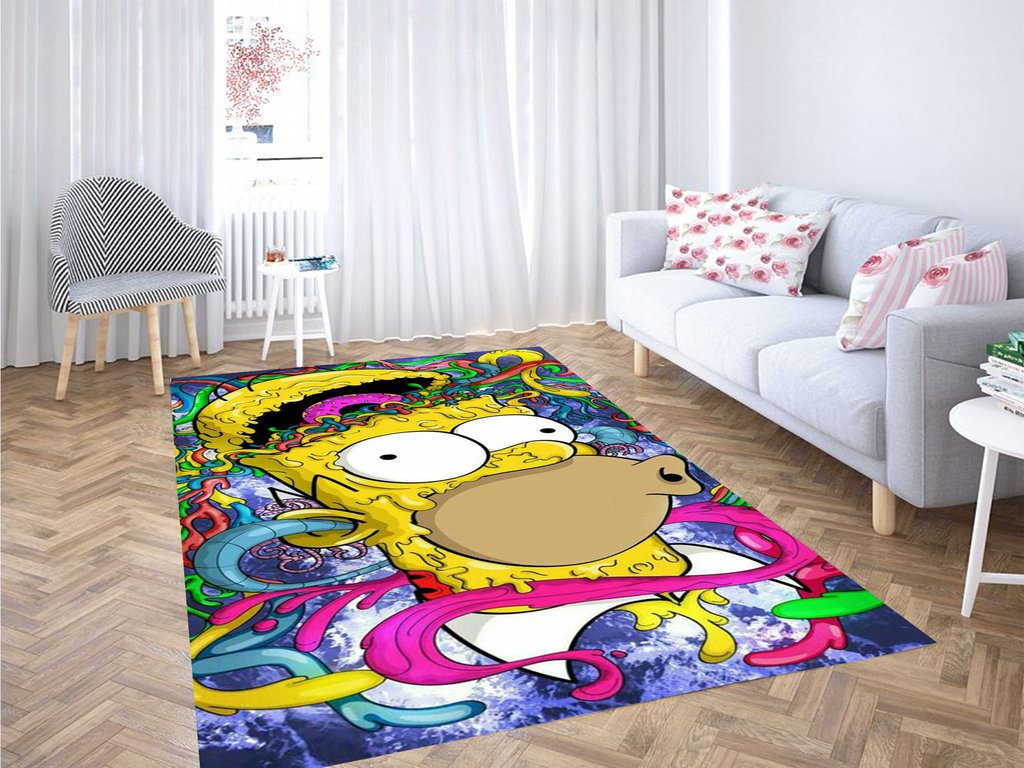 Homer Simpson Wallpaper Living Room Modern Carpet Rug