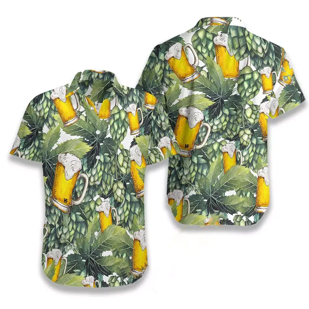 Hops And Craft Beer Hawaiian shirts