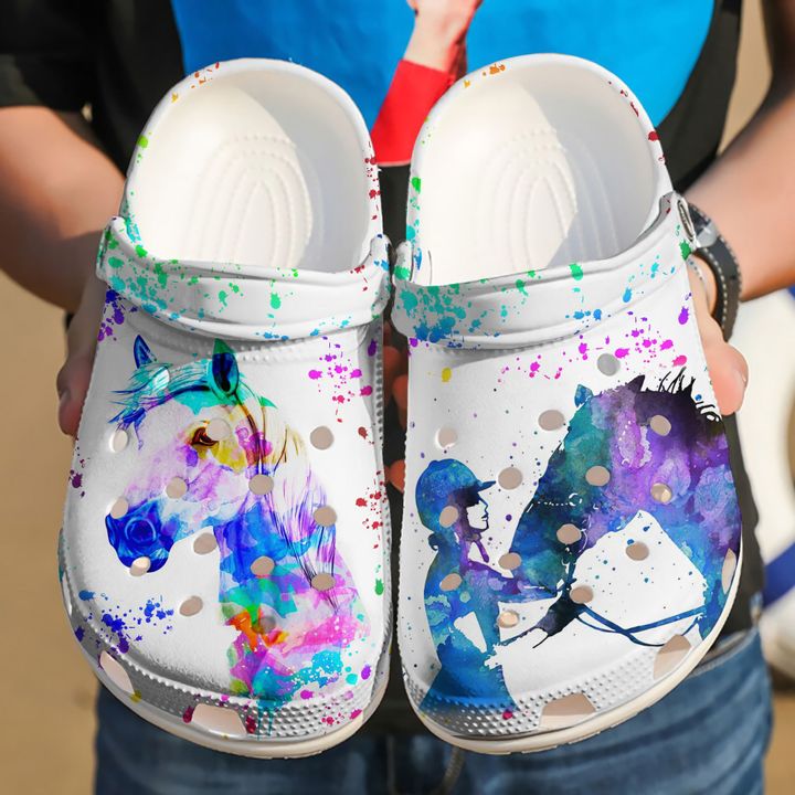 Horse Racing Lover Crocs Clog Shoes