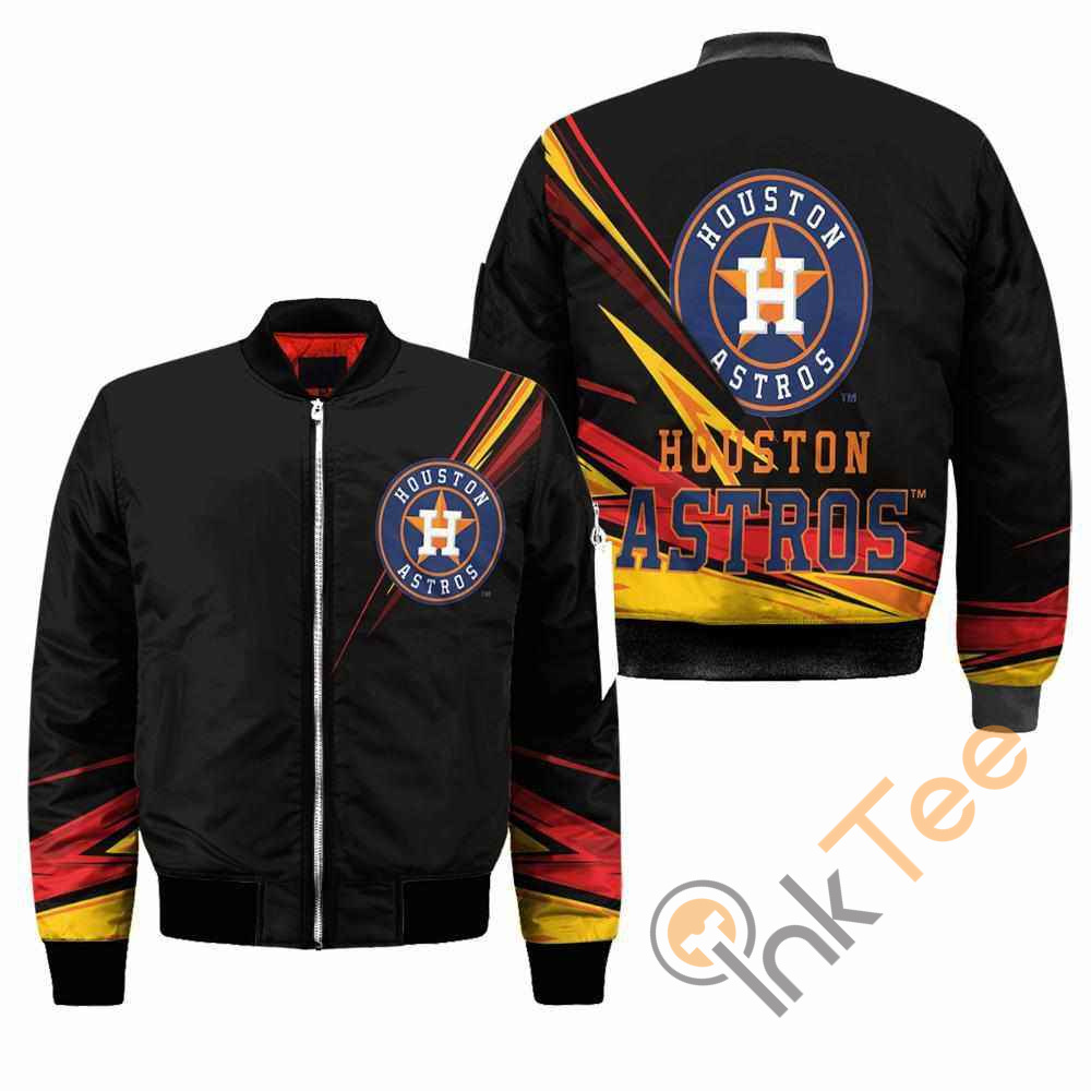 Houston Astros MLB Black Apparel Best Christmas Gift For Fans Bomber Jacket