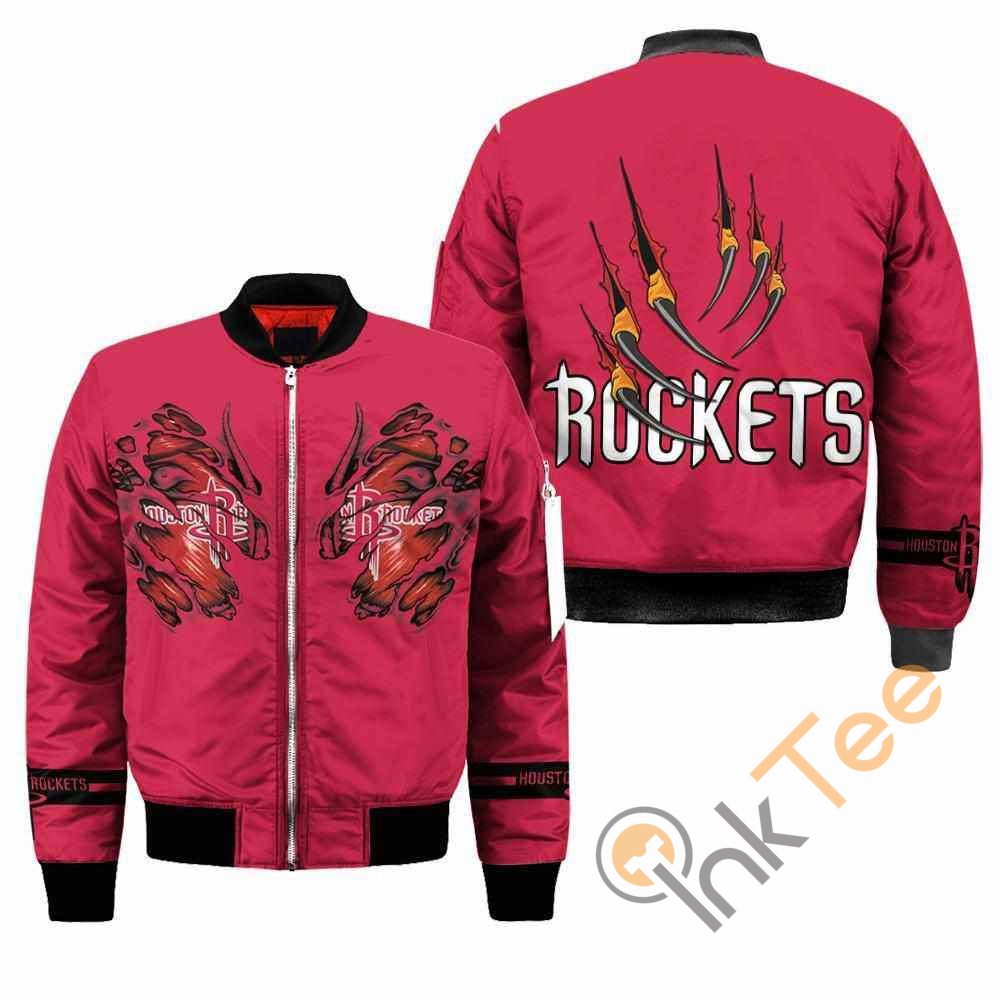 Houston Rockets NBA Claws Apparel Best Christmas Gift For Fans Bomber Jacket