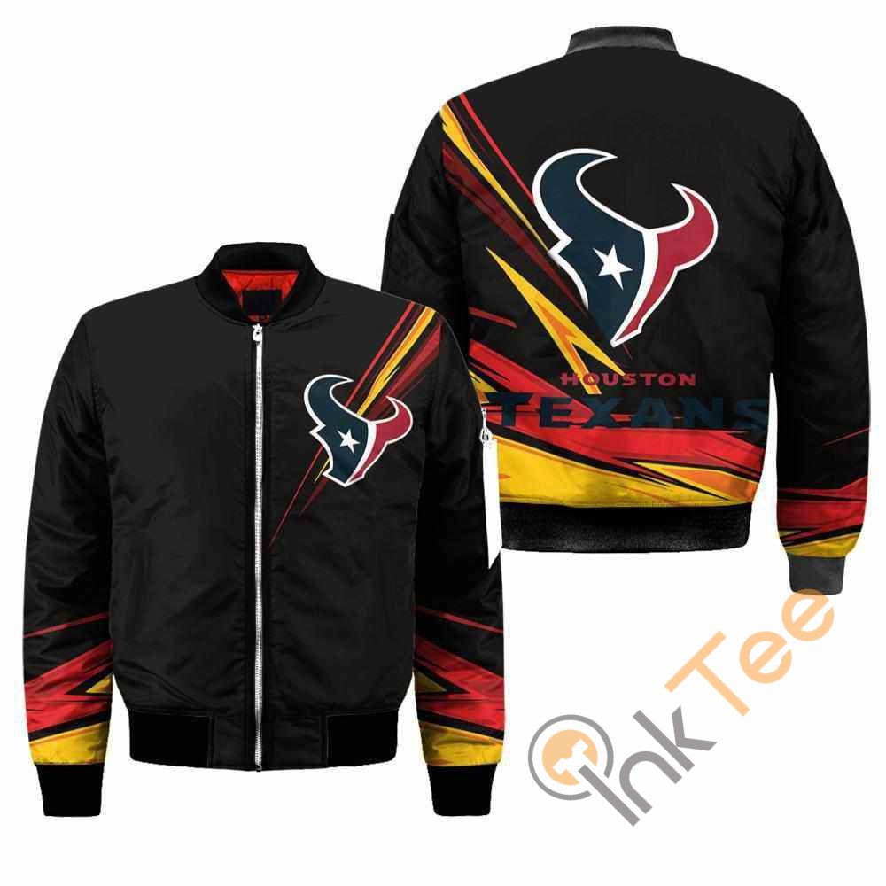 Houston Texans NFL Black Apparel Best Christmas Gift For Fans Bomber Jacket