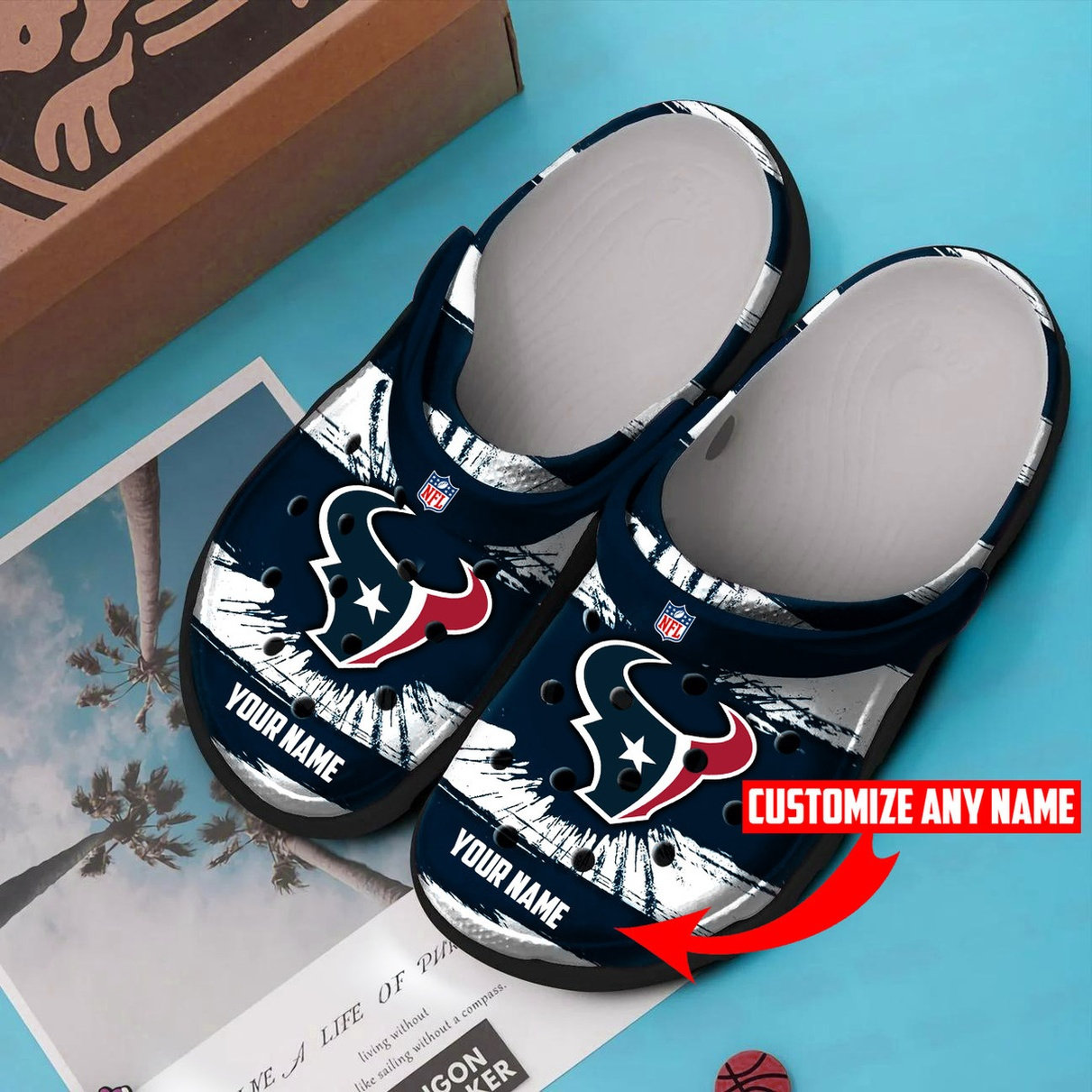 Houston Texans Personalized Crocs Clog Shoes