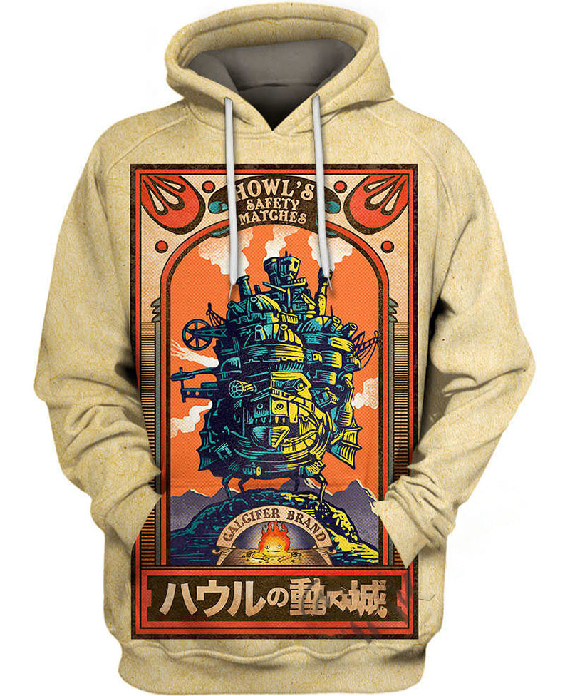 Howl Castle Brand Matchbox Hoodie 3D