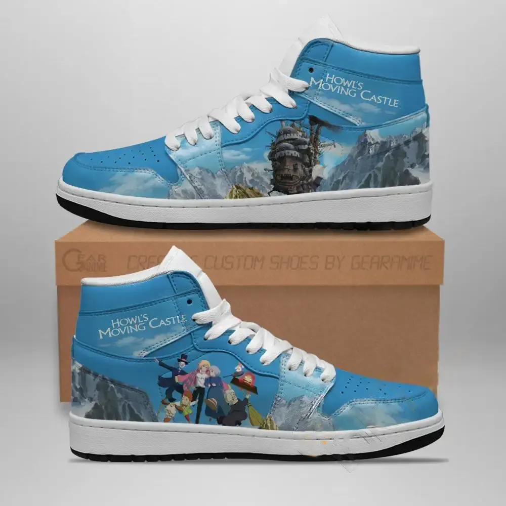 Howl’s Moving Castle High Top Anime Leather Shoes Amazon Air Jordan Shoes