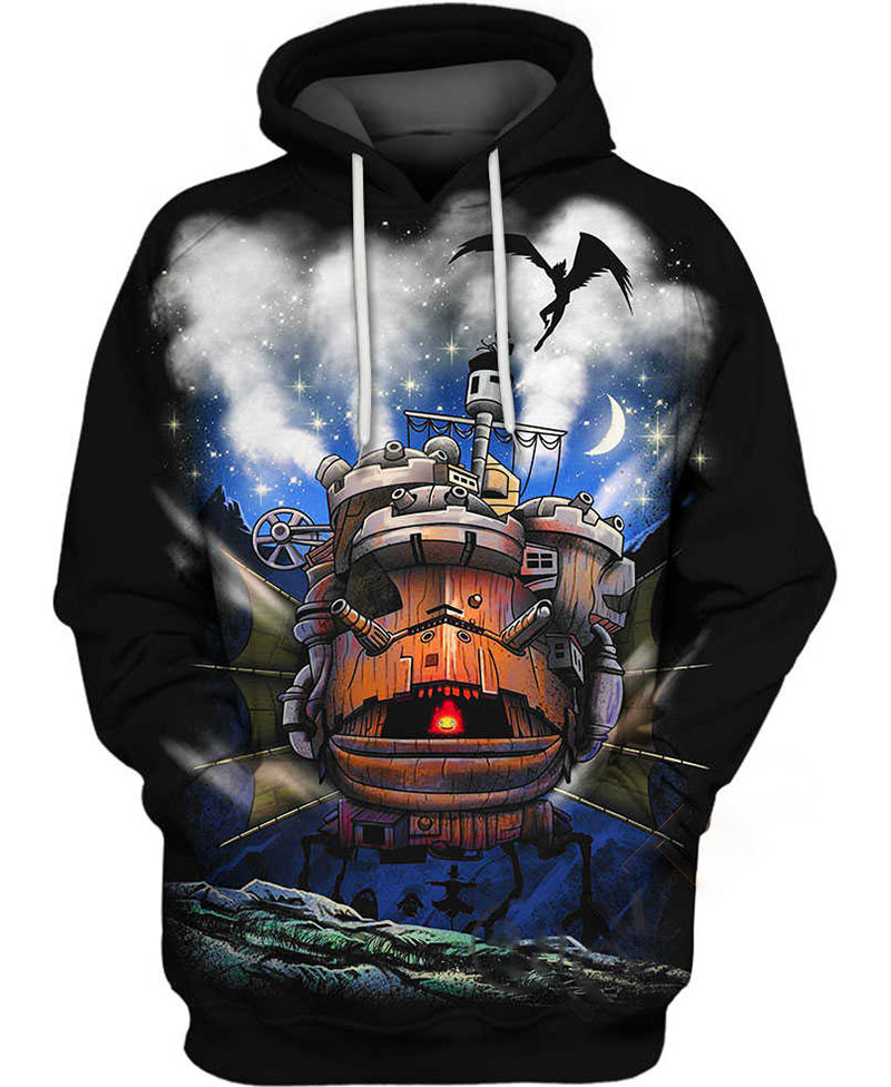 Howl?s Moving Castle Vintage Hoodie 3D