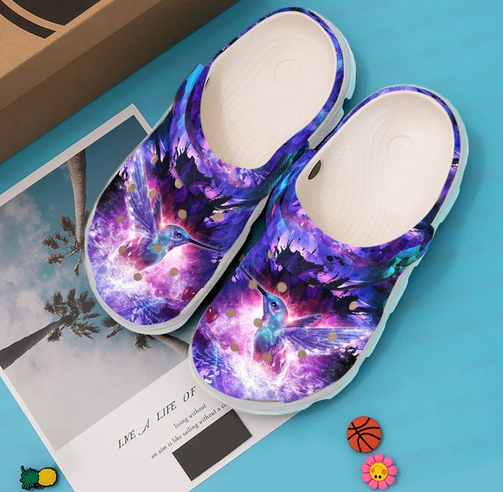Hummingbird Galaxy Crocs Clog Shoes