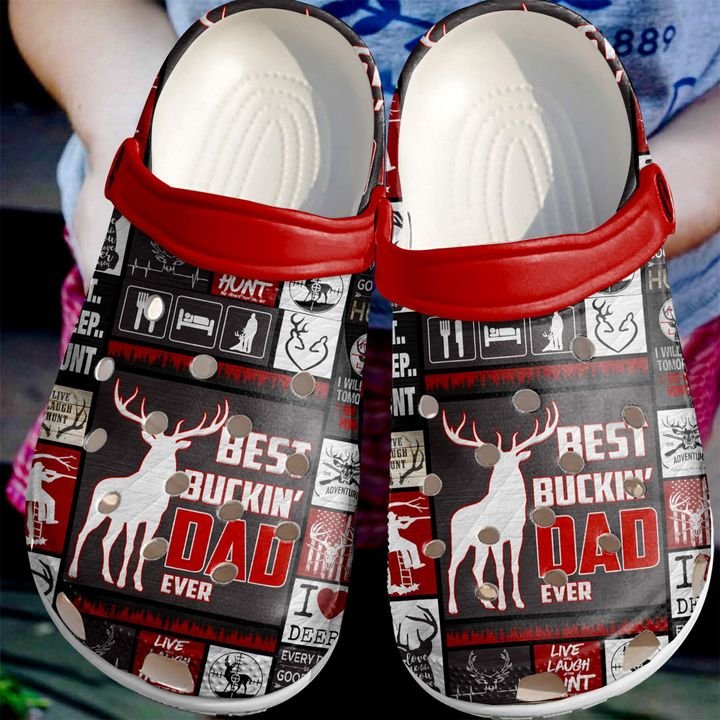 Hunting Best Bucking Dad Ever Crocs Clog Shoes