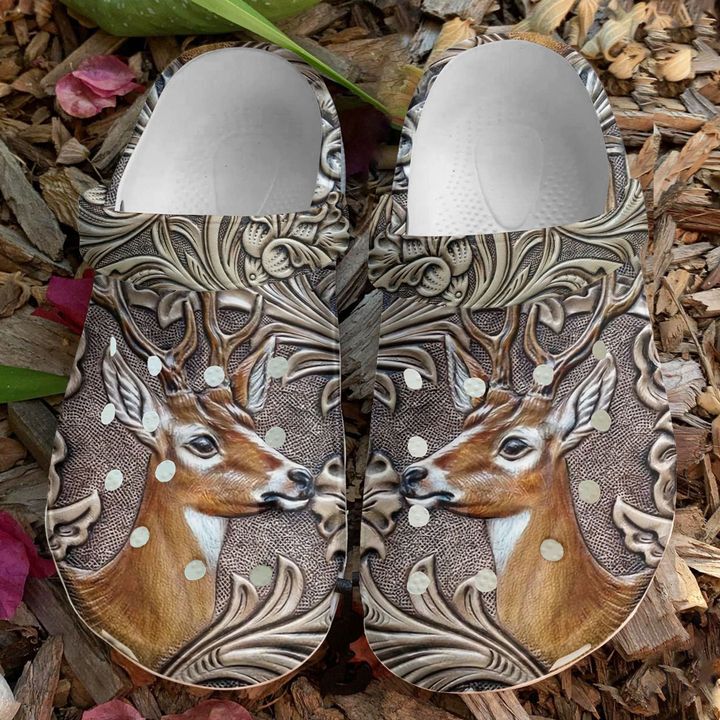 Hunting Deer Head Crocs Clog Shoes