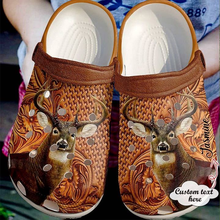 Hunting Personalized Beautiful Whitetail Crocs Clog Shoes