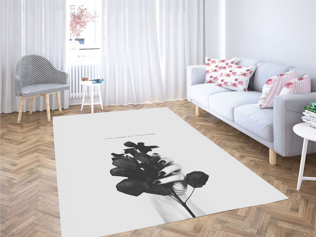 I Will Carry All Your Shame Monochromatic Living Room Modern Carpet Rug