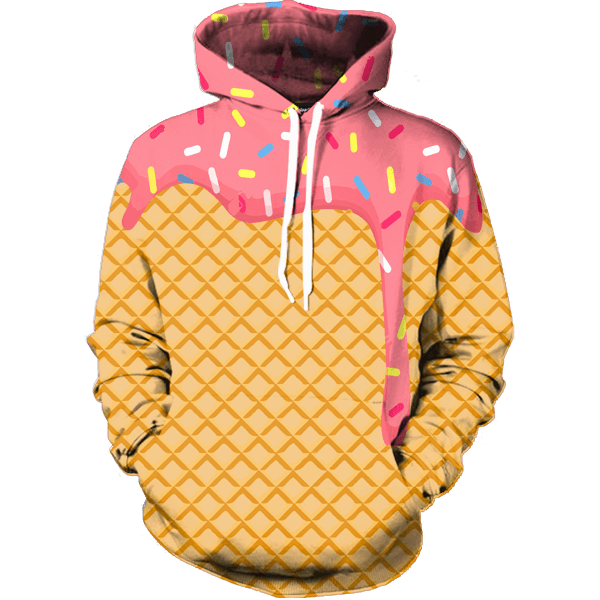 Ice Cream Dripping Funny Foods Hoodie 3D