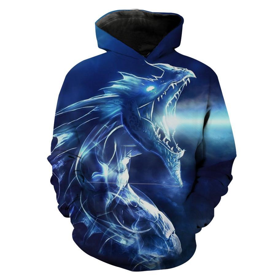 Ice Dragon Epic Dragon Fantasy Hoodie 3D