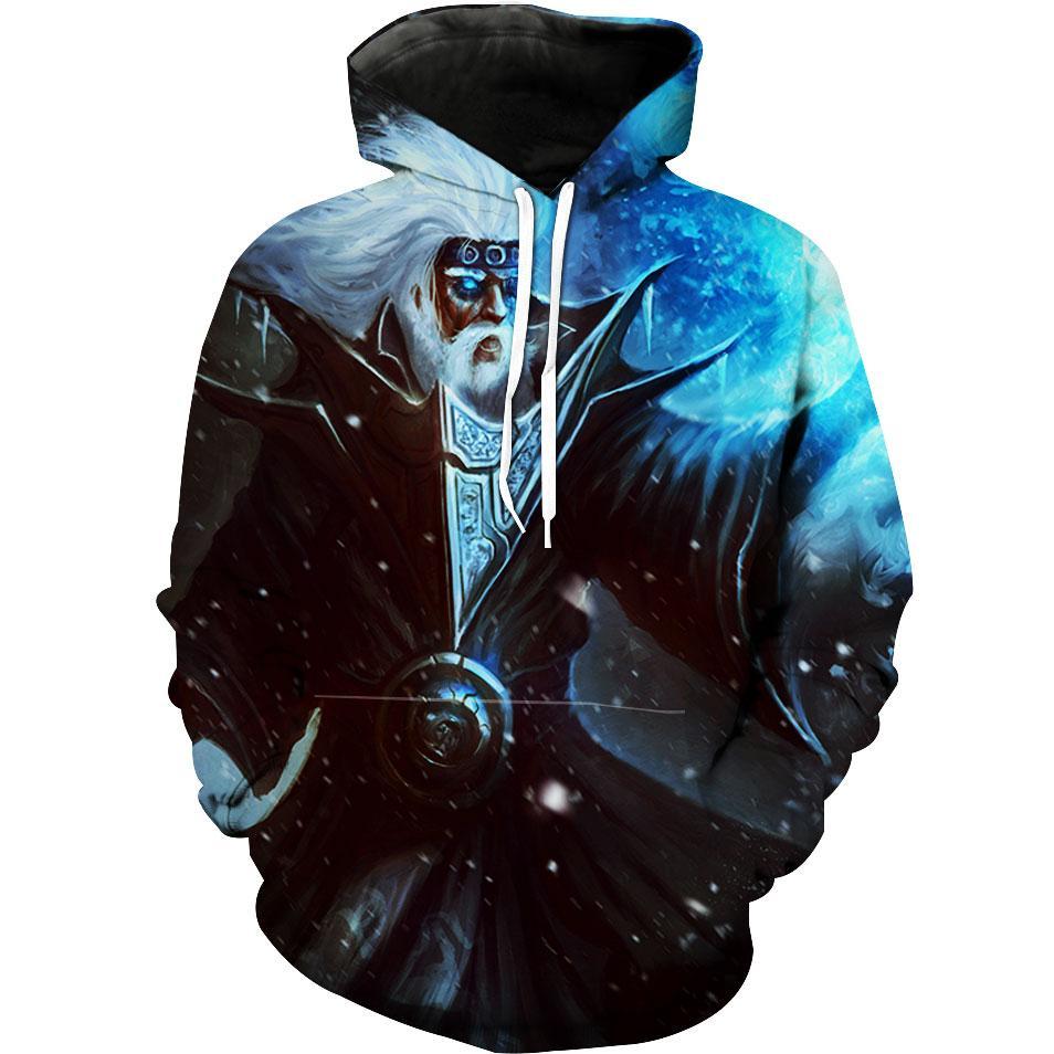 Ice Wizard Fantasy Wizard Hoodie 3D