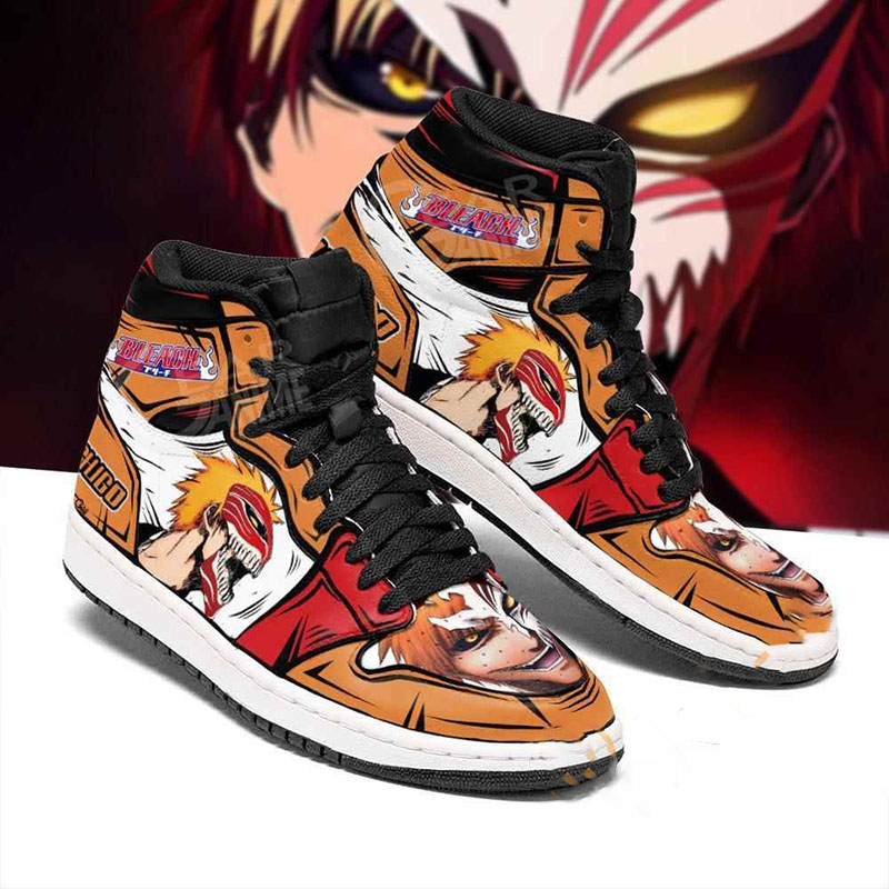 Ichigo Hollow Bleach Sneakers Anime Air Jordan Shoes
