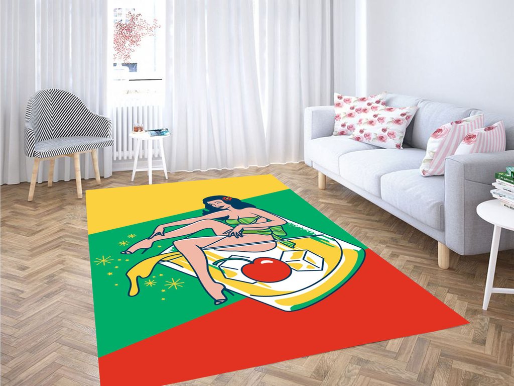 Illustration Lana Del Rey Living Room Modern Carpet Rug