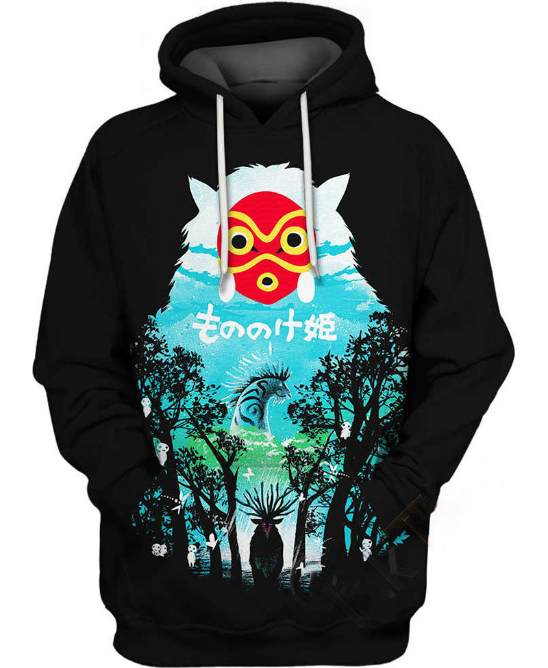 In Princess Mononoke Hoodie 3D
