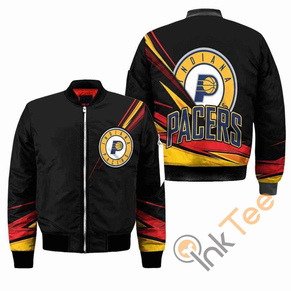 Indiana Pacers NBA Black Apparel Best Christmas Gift For Fans Bomber Jacket