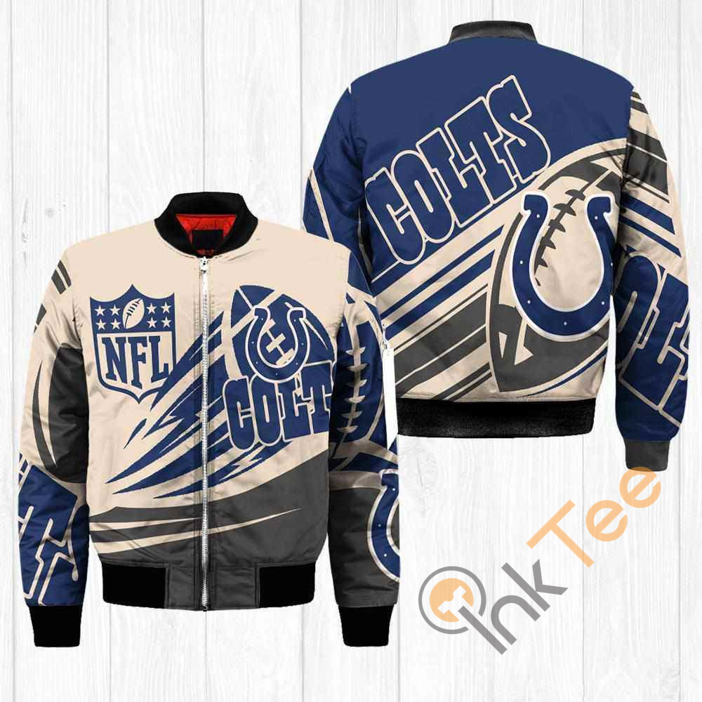 Indianapolis Colts NFL Balls Apparel Best Christmas Gift For Fans Bomber Jacket