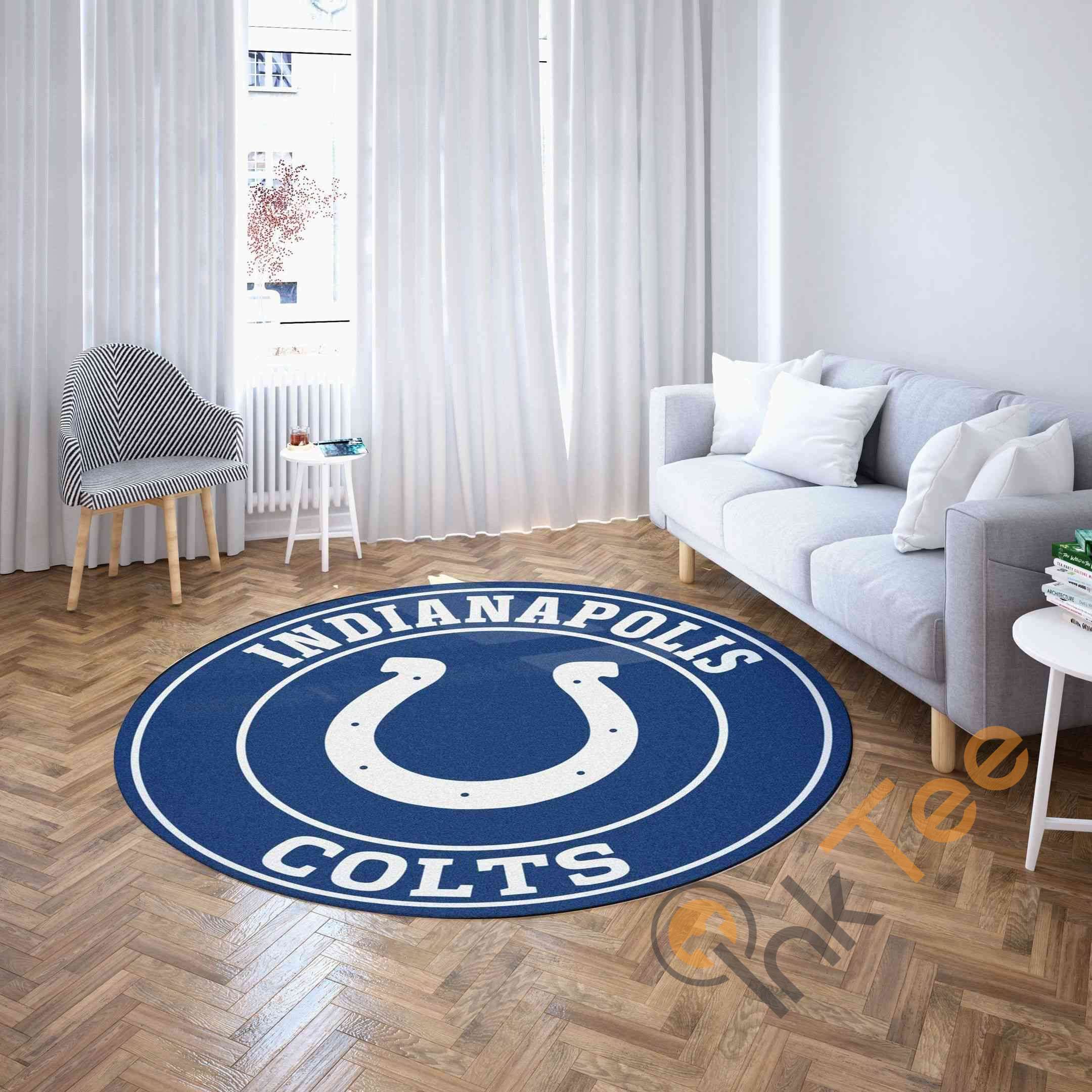 Indianapolis Colts Round Carpet Nfl Football Rug