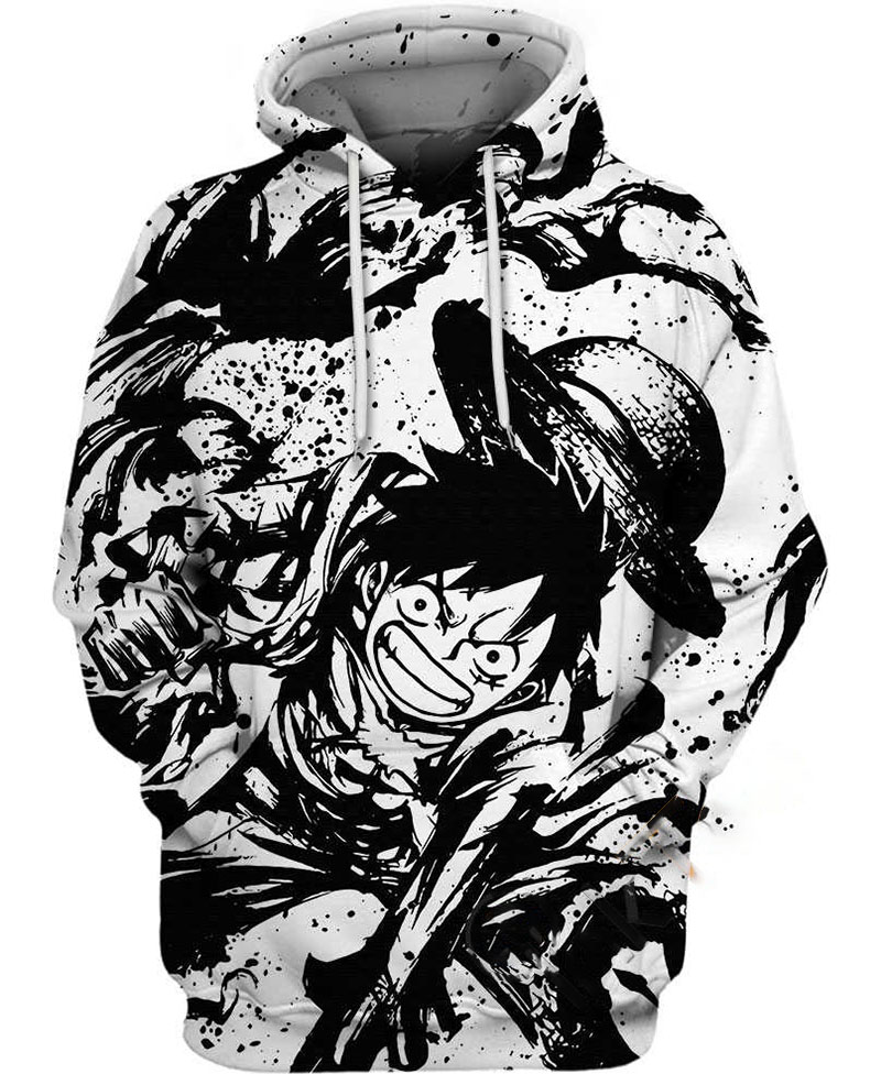 Ink Monkey D. Luffy Hoodie 3D