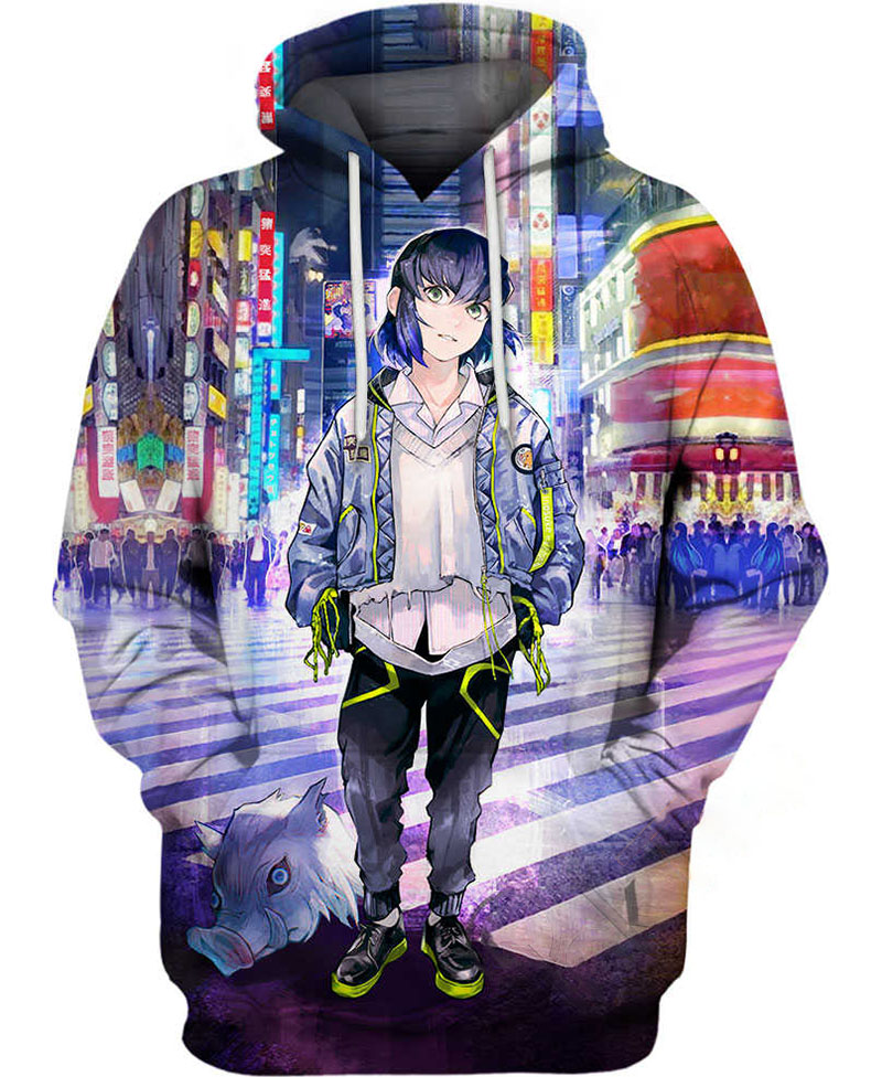 Inosuke Hashibira Modern Hoodie 3D