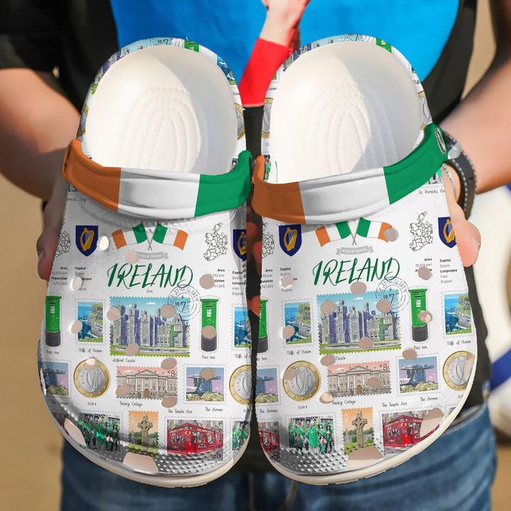 Irish Ireland Postcard Crocs Clog Shoes