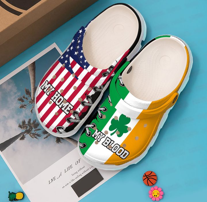 Irish My Home Blood Crocs Clog Shoes