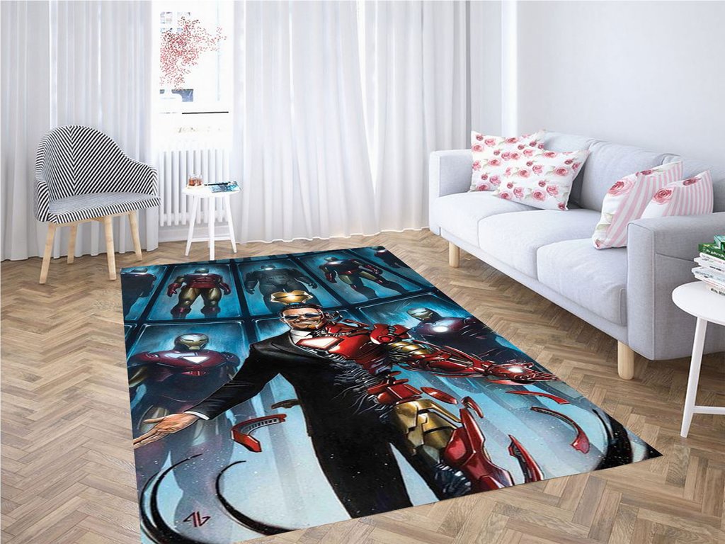Iron Man Living Room Modern Carpet Rug