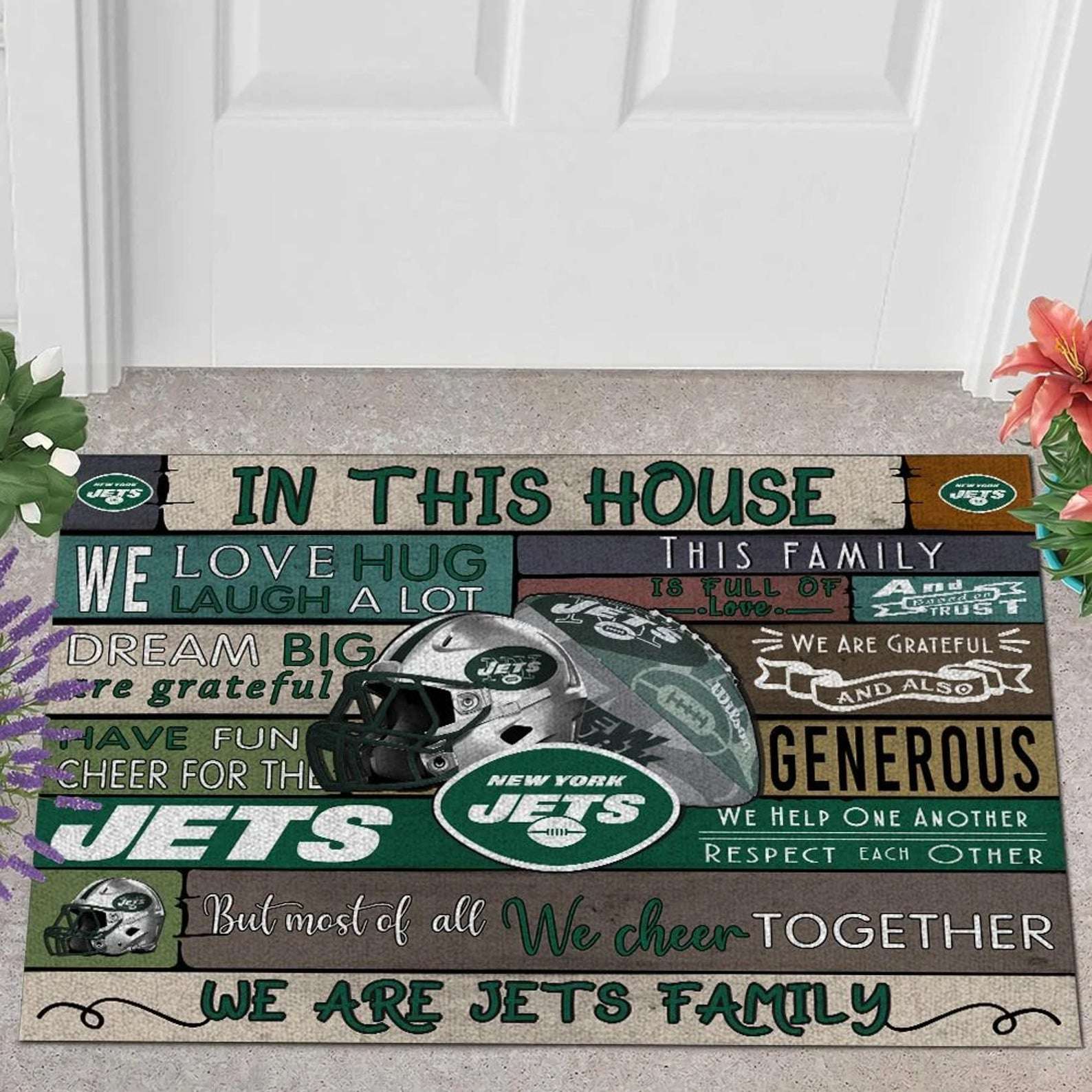Is Full Of Love Nfl Fan Doormat